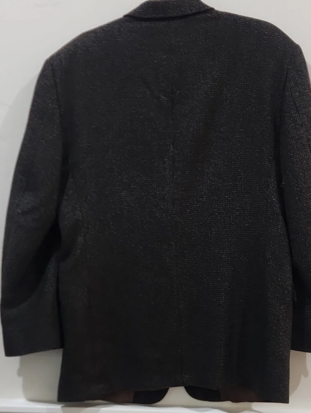 Hart Schaffner Marx Men's Dark Charcoal Textured Blazer - Classic Three-Button